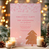 Invitation Lumières Roses Et Dorées Fête De Noël Moderne