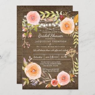 Invitation Lumières rousses sur la couronne de Fête de l'mari