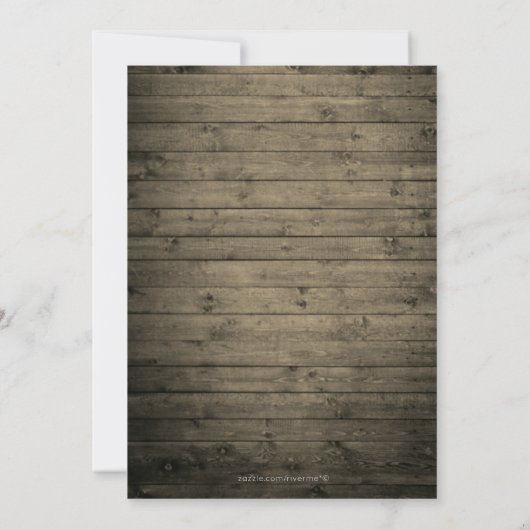 Invitation Lumières rustiques en bois Magnolia Mariage (Dos)