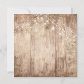 Invitation Lumières Rustiques En Bois Nous Avons Été Typograp (Dos)