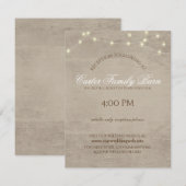 Invitation Lumières Rustiques et Carton de Mariage avec Détai (Devant / Derrière)