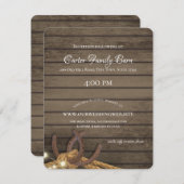 Invitation Lumières Rustiques et Détails de Fers à Cheval (Devant / Derrière)