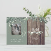 Invitation Lumières rustiques et Fête des mariées de l'image  (Debout devant)