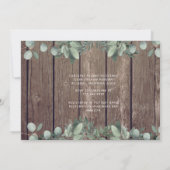 Invitation Lumières rustiques et Fête des mariées de l'image  (Dos)