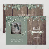 Invitation Lumières rustiques et Fête des mariées de l'image  (Devant / Derrière)