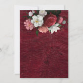 Invitation Lumières Rustiques Floral Sweet 16 Anniversaire In (Dos)