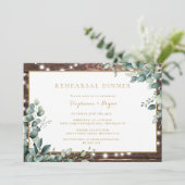 Invitation Lumières Rustiques Reproduction de verdure Dîner I (Debout devant)