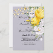 Invitation Lumières rustiques Revue de répétition Jaune Dîner (Devant)