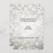 Invitation Lumières scintillantes argentées de réception de m (Devant / Derrière)