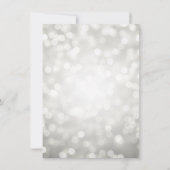 Invitation Lumières scintillantes argentées de réception de m (Dos)