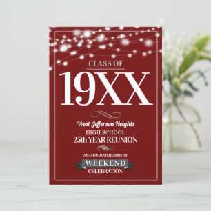 Invitation Lumières scintillantes Couleurs de l'école Classe 