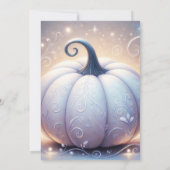 Invitation Lumières scintillantes de citrouille blanche pour  (Dos)