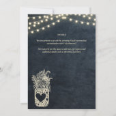 Invitation Lumières scintillantes | Rustic Barn Woodland Mari (Dos)