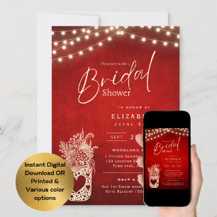 Invitation Lumières scintillantes   Rustic Barn Woodland Mari