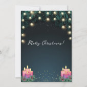 Invitation Lumières scintillantes Service de réveillon de Noë (Dos)