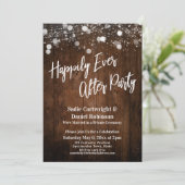 Invitation Lumières sur Bois Réception de la fête de mariage  (Debout devant)