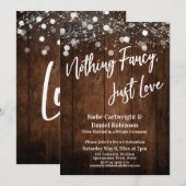 Invitation Lumières sur bois Rien de fantaisiste, simplement (Devant / Derrière)