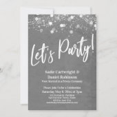 Invitation Lumières Texturé Faisons la Fête Réception sur Inv (Devant)