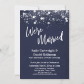 Invitation Lumières Texturé Nous sommes mariés Réception seul (Devant)
