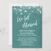 Invitation Lumières Texturé Nous sommes mariés Réception uniq (Devant)