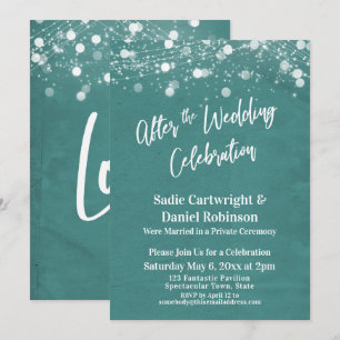 Invitation Lumières Texturées Après la Célébration de Mariage