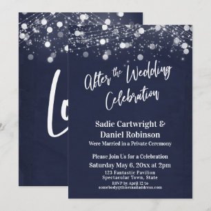 Invitation Lumières Texturées Après la Célébration de Mariage