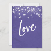 Invitation Lumières Texturées Juste Marié Violet Réception Se (Dos)