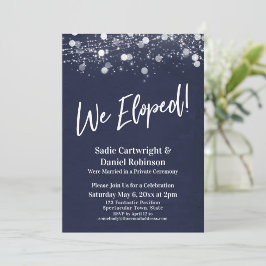 Invitation Lumières Texturées Nous nous sommes enfuis Récepti (Debout devant)