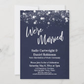 Invitation Lumières Texturées Nous sommes mariés Réception se (Devant)