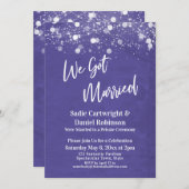 Invitation Lumières Texturées Nous sommes mariés Réception Vi (Devant / Derrière)