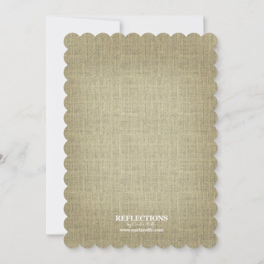 Invitation Lumières Twinkle automne Burlap fête d'anniversair (Dos)