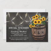 Invitation Lumières Vignoble Rustique Fête des mariées de tou (Devant)