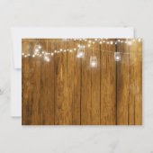 Invitation Luminaire à suspension en bois rustique (Dos)