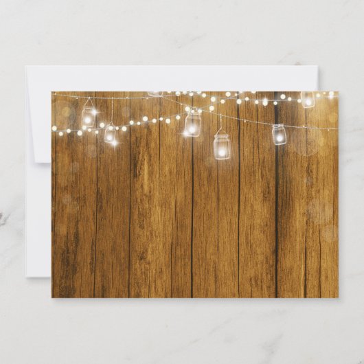 Invitation Luminaire à suspension en bois rustique (Dos)