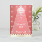 Invitation Luminaire lustre rouge (Debout devant)