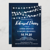 Invitation Luminaires à cordes brillantes Dîner de répétition (Devant / Derrière)