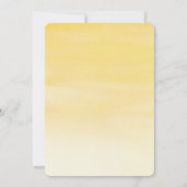 Invitation Luminaires à cordes d'aquarelle jaune citron (Dos)