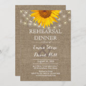 Invitation Luminaires à cordes rustiques et dîner de répétiti (Devant / Derrière)