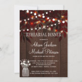 Invitation Luminaires à crémaillère feuilles de chute rustiqu (Devant)