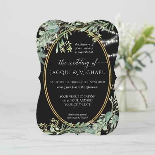 Invitation Luminaires à deux rides Eucalyptus Vert Bois Aquar (Debout devant)