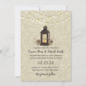 Invitation Luminaires à lanterne et à cordes rustiques Mariag (Devant)