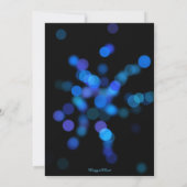 Invitation Luminaires bleu violet Thème Sweet 16 Anniversaire (Dos)