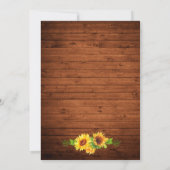 Invitation Luminaires de dentelle de tournesol rustique (Dos)