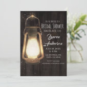 Invitation Luminaires de lanterne rustique Fête des mariées e (Debout devant)