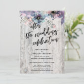 Invitation Luminaires Floraux Rustiques Après La Célébration (Debout devant)