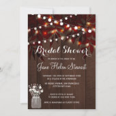 Invitation Luminaires jumelles chute rustique laisse nuptiale (Devant)