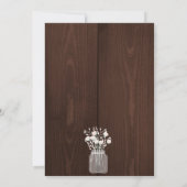 Invitation Luminaires jumelles chute rustique laisse nuptiale (Dos)