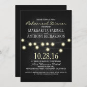 Invitation Luminaires romantiques à cordes dîners de répétiti (Devant / Derrière)