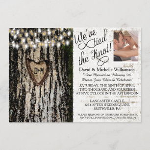Invitation Luminaires romantiques et Mariage photo de l'arbre