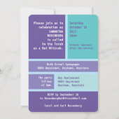 Invitation lumineuse de bat mitzvah d'étoile de (Dos)